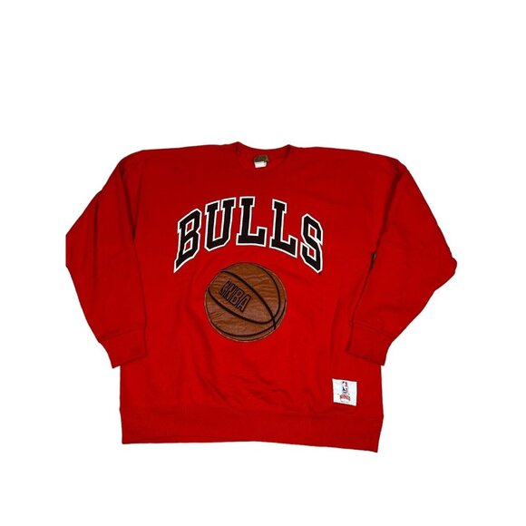 Vintage Nutmeg Chicago Bulls Crewneck‎ Sweatshirt Men's Size XL Spellout 1990s - Picture 1 of 7